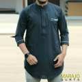 Baju Koko Baju Taqwa Al Muslim Bordir Lengan Pendek Busana Muslim Pria Oleh Oleh Haji dan Umroh (Hitam) 2