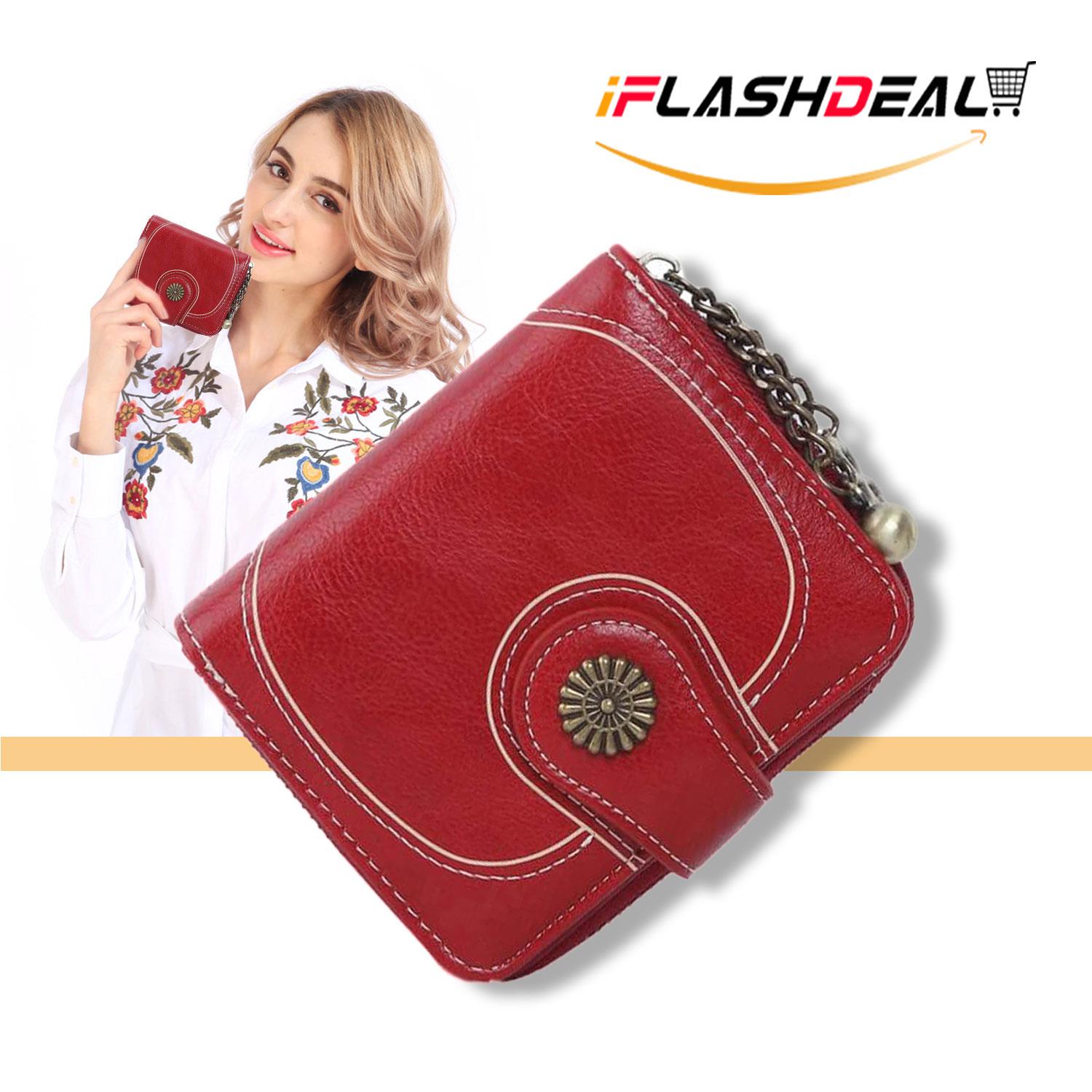 iFlashDeal กระเป๋า กระเป๋าสตางค์ ผู้หญิง กระเป๋าตัง กระเป๋าเงิน กระเป๋าใส่เงิน กระเป๋าใส่บัตร กระเป๋าใส่นามบัตร หนังกันน้ำ ทรงสั้น Women Small Wallet Purse