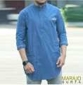 Baju Koko Baju Taqwa Al Muslim Bordir Lengan Pendek Busana Muslim Pria Oleh Oleh Haji dan Umroh (Hitam) 1