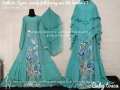 REALPICT SET GAMIS SYARI BAJU MUSLIM PESTA MEWAH CERUTY BABY DOLL KHIMAR 2 LAYER BUSUI JUMBO MURAH (navy) 5