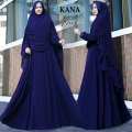 Kana Syari Gamis Maxi Dress Polos Jumbo fit M to XXL plus khimar pad antem di lapak anayanda shop anayandashop 4