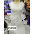 Gamis Putih Brokat Syari untuk Umrah Pesta 1