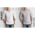 Best Seller Baju Kaos Lengan Panjang Pria Henley Misty by RAVA 1