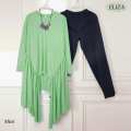 PROMO BAJU BUSANA MUSLIM STELAN ELIZA SET LAVENDER NAVYDRESS+CELANA+ PASMINA 2