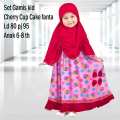 Delicia kids syari 4thn to 6thn gamis maxi dress anak Plus jilbab di lapak anayanda shop anayandashop 2