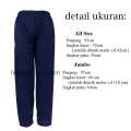 3Pcs Celana Panjang Dalaman Gamis Celana Santai Model Los - Abu tua Navy Abu 1