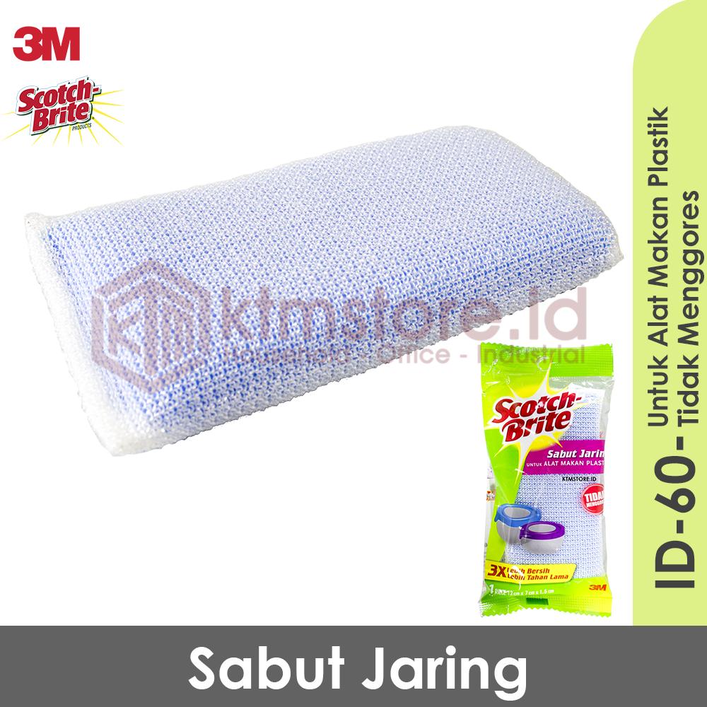 3M Scotch Brite Sabut Jaring Hijau Cuci Alat Makan Plastik ID 60