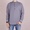 Mr.zn 0212 Baju Koko Pria Exclusive Baju Muslim Pria Baju Koko Pakistan Elegan Soft GREY (L) 1