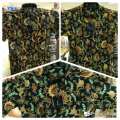 Kemeja Pria Alisan Slimfit Batik Ulat Sutera Pendek 1