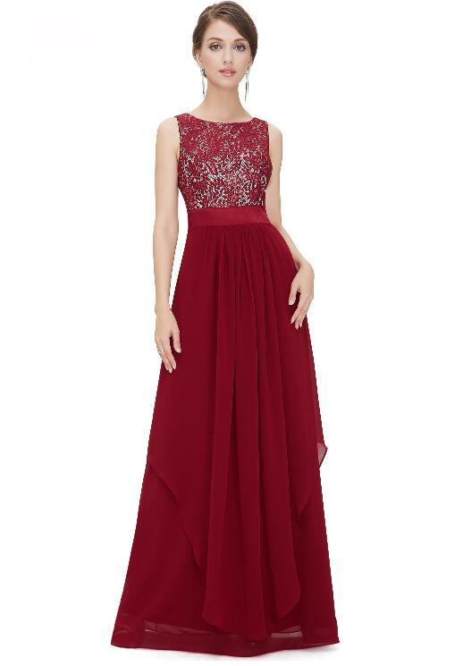 ชุดเดรสยาว แขนกุด ZASHION Elegant Lace Dinner Dress