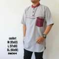 Kurta Pocket Lis Hedlong Simple Baju Muslim Gamis Syari Pria Sunnah Lengan pendek Panjang Termurah (SW305 M) 4