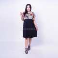 Ning Ayu Dress Hamil Batik Combi Kaos Hitam Chrysant Cantik - BTK 163 / Baju Hamil Kerja / Baju Hamil Modern / Baju Hamil Lucu / Baju Hamil Modis/ Baju Hamil Murah / Baju Hamil Untuk Kerja /Baju Hamil Muslim / Baju Hamil Seksi 2