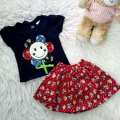 All Size 3-12 Bulan / Setelan Baju Rok Bayi Anak - Smiling Flower 3