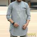 Baju Koko Baju Taqwa Al Muslim Bordir Lengan Pendek Busana Muslim Pria Oleh Oleh Haji dan Umroh (Hitam) 3