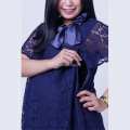 Baju Hamil Dress Modis Brokat Sabrina Satin Silky - DRO 787 2
