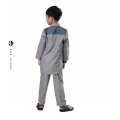 INFIKIDS Setelan Baju Dan Celana Muslim Anak Umur 6 - 12 Tahun IRU 651-156 Abu 1
