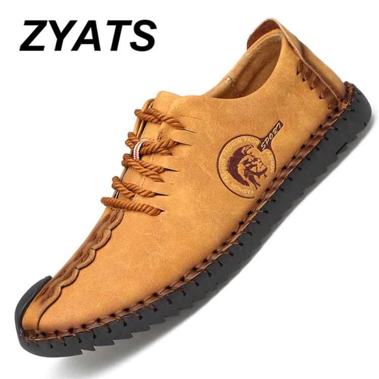 ZYATS 2018 รองเท้าหนังวัวแท้ใหม่รองเท้าผู้ชายรองเท้าคัทชูเลสรองเท้าโลชั่นขนาดใหญ่ 38-46 ZYATS 2018 รองเท้าหนังวัวแท้ใหม่รองเท้าผู้ชายรองเท้าคัทชูเลสรองเท้าโลชั่นขนาดใหญ่ 38-46