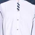 Baju Koko Pria Putih Motif Kombinasi Hitam Berkualitas Keren dan Berwibawa 1