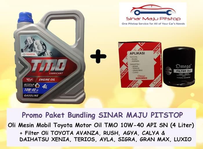 Paket Bundling Oli Tmo Toyota Motor Oil W Api Sn Liter Filter