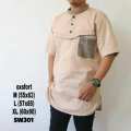 Kurta Pocket Lis Hedlong Simple Baju Muslim Gamis Syari Pria Sunnah Lengan pendek Panjang Termurah (SW305 M) 1