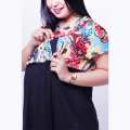 Ning Ayu Dress Hamil Batik Combi Kaos Hitam Chrysant Cantik - BTK 163 / Baju Hamil Kerja / Baju Hamil Modern / Baju Hamil Lucu / Baju Hamil Modis/ Baju Hamil Murah / Baju Hamil Untuk Kerja /Baju Hamil Muslim / Baju Hamil Seksi 3