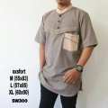 Kurta Pocket Lis Hedlong Simple Baju Muslim Gamis Syari Pria Sunnah Lengan pendek Panjang Termurah (SW305 M) 5
