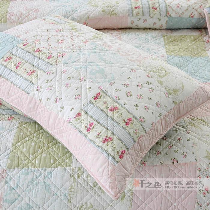 Nông Thôn Quilt Vỏ Gối Con Gái Sinh Viên Vỏ Gối 100% Cotton 100% Cotton Đơn Gối Không Có Lõi Một Chỉ Có Sợi Màu