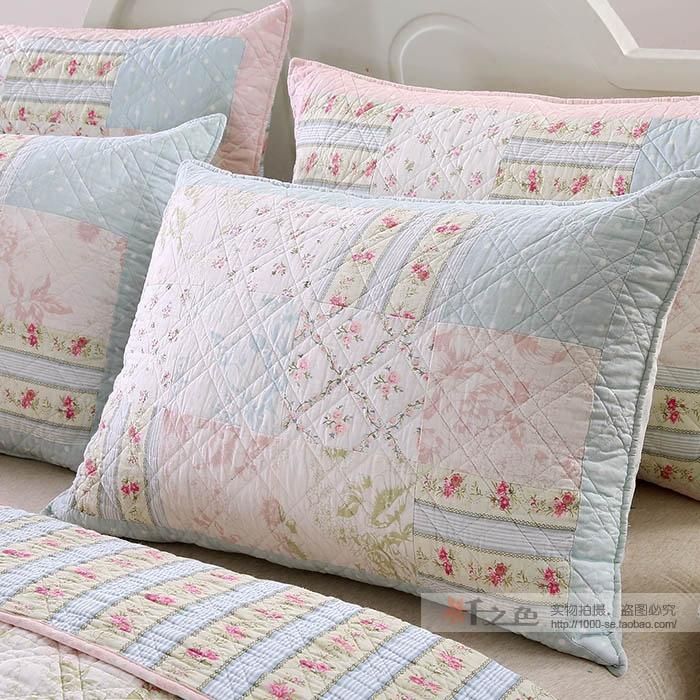 Nông Thôn Quilt Vỏ Gối Con Gái Sinh Viên Vỏ Gối 100% Cotton 100% Cotton Đơn Gối Không Có Lõi Một Chỉ Có Sợi Màu