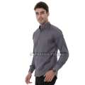 VM Kemeja Krah Shanghai Oxford Slimfit Panjang Abu 1