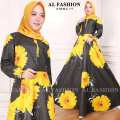 AB Agen Baju Official Shop - maxi emma gamis busana muslim mirip bahan katun jepang tanpa plasmina (EMMA 23 BIRU) 4