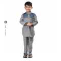 INFIKIDS Setelan Baju Dan Celana Muslim Anak Umur 6 - 12 Tahun IRU 651-156 Abu 2