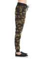 Okechuku TINA Celana Joger Panjang Sweatpants Wanita Motif Loreng Army - Hijau Tua, L 1