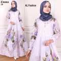 AB Agen Baju Official Shop - maxi emma gamis busana muslim mirip bahan katun jepang tanpa plasmina (EMMA 23 BIRU) 2