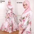 AB Agen Baju Official Shop - maxi emma gamis busana muslim mirip bahan katun jepang tanpa plasmina (EMMA 23 BIRU) 1