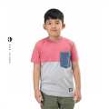 INFIKIDS Kaos Oblong Anak Laki Laki Saku Umur 6 - 12 Tahun IYN 218-125 Abu 2