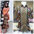 COUPLE KEBAYA BRUKAT MURAH / BATIK PRIA / KEBAYA MODERN / KUTUBARU /BAJU PASANGAN KEBAYA PESTA BRUKAT MUSLIM FULL FURING SELVIA WARNA HITAM ( TANPA PASMINA) DAN KEMEJA PRIA 1