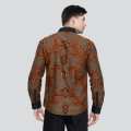 Enzy Batik Shirt Mulyo Kemeja Batik Pria - Black 2