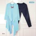 PROMO BAJU BUSANA MUSLIM STELAN ELIZA SET LAVENDER NAVYDRESS+CELANA+ PASMINA 4