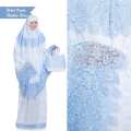 MUKENA DEWASA BEHEL PRADA NATALIE SWAROVSKI ABU/ MUKENA KATUN PARIS PINK 2
