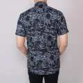 Zoeystore1 6004 Kemeja Printing Pria Lengan Pendek Exclusive Baju Kemeja Cowok Formal Kerja Kantor Kemeja Distro Motif Abstract Hitam 1