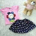 All Size 3-12 Bulan / Setelan Baju Rok Bayi Anak - Smiling Flower 2
