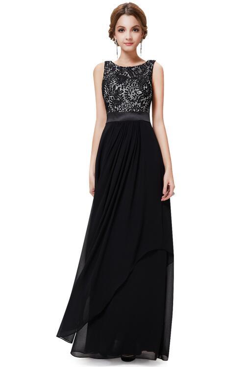 ชุดเดรสยาว แขนกุด ZASHION Elegant Lace Dinner Dress