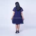 Baju Hamil Dress Modis Brokat Sabrina Satin Silky - DRO 787 3