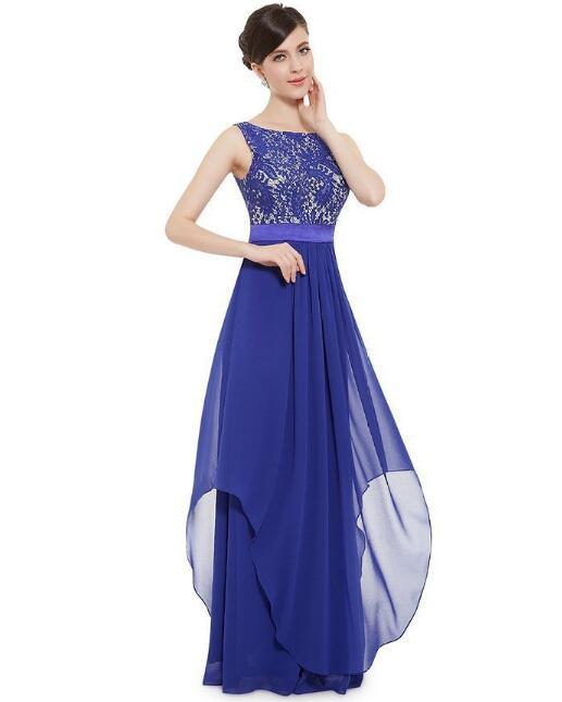 ชุดเดรสยาว แขนกุด ZASHION Elegant Lace Dinner Dress ชุดเดรสยาว แขนกุด ZASHION Elegant Lace Dinner Dress
