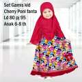 Delicia kids syari 4thn to 6thn gamis maxi dress anak Plus jilbab di lapak anayanda shop anayandashop 3