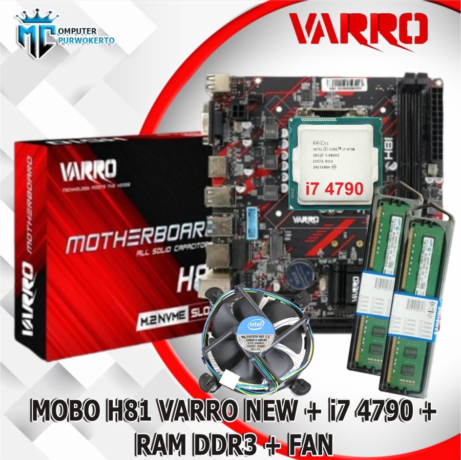 Paket Mainboard H Varro New Processor I I Ram Fan