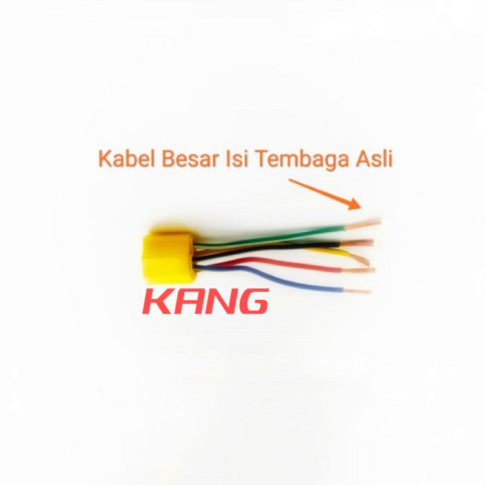 Soket Rellay Socket Riley Keramik Ceramic Kaki Kabel 5 Besar Tembaga