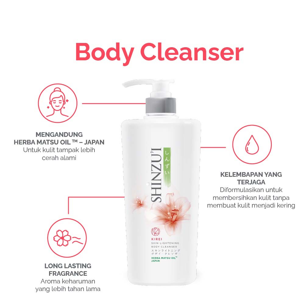 Pump Shinzui Skin Lightening Body Cleanser 480ml BY AlwaysLucky