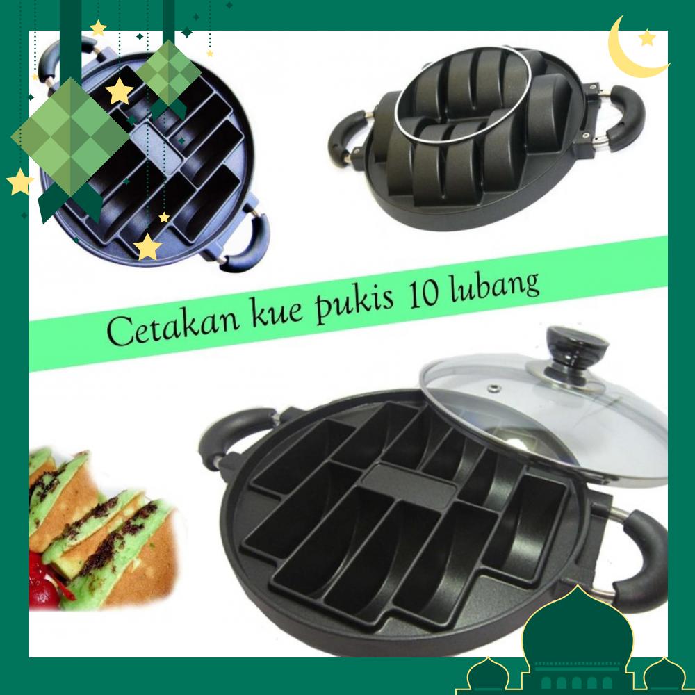 INDO WORLD TRADE-cetakan kue pukis happy call 10 lubang/loyang pan cake