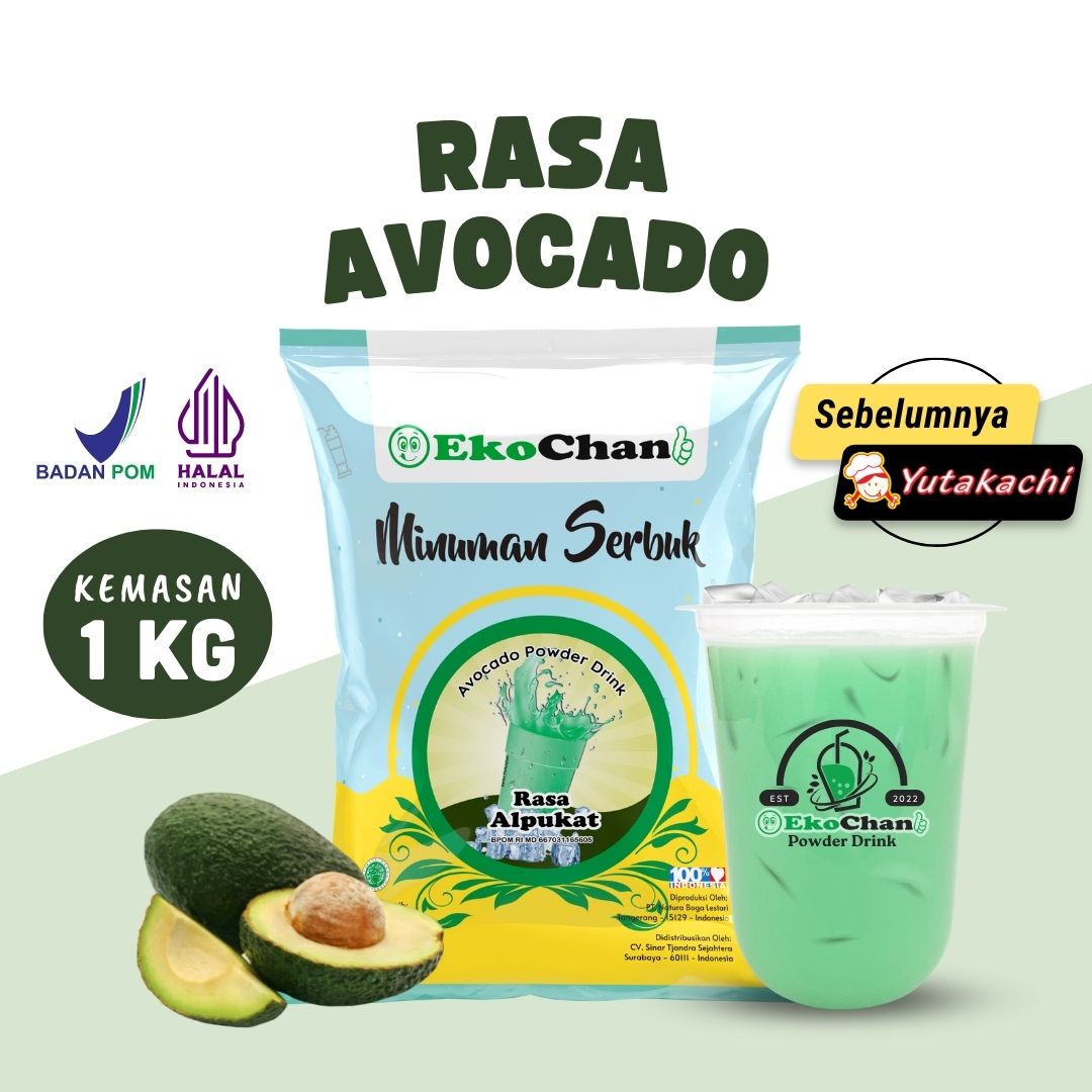 Bubuk Minuman Rasa Avocado Kg Ekochan Serbuk Minuman Instan Alpukat